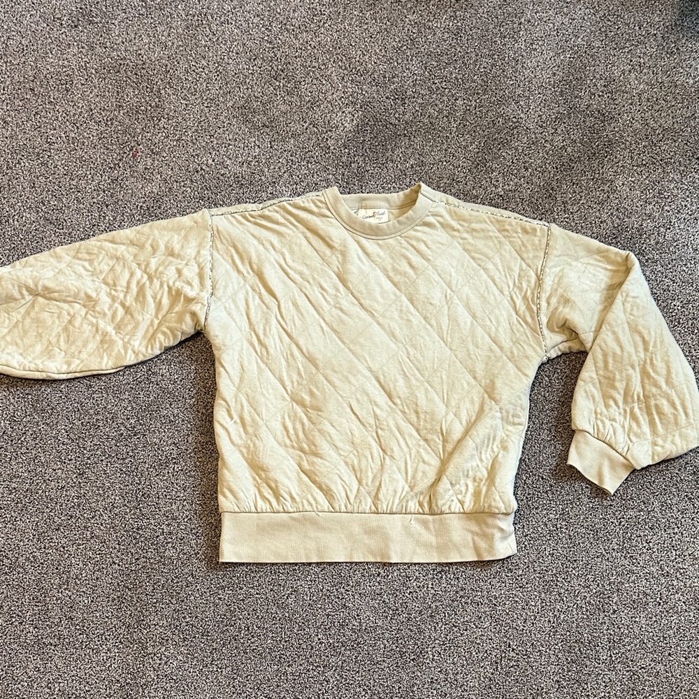 Light Green Quilted Sweatshirt